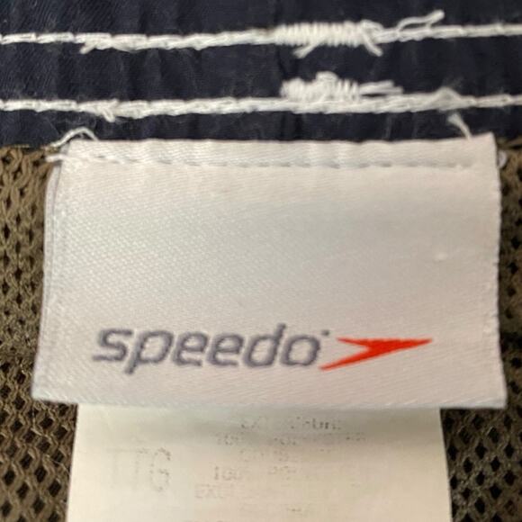 Speedo Men's Swim Trunks Brown Knee Length Marina Sport Volley Boardshorts XXL - Picture 3 of 16